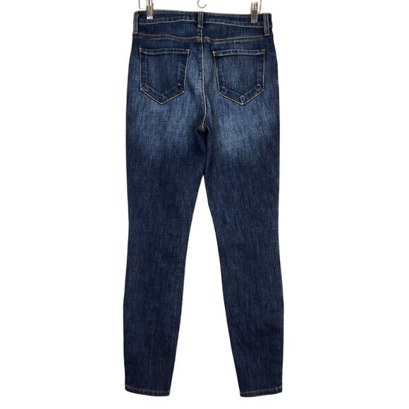 L'AGENCE Piper Skinny High Rise Jeans Womens 27 Dark Wash Button Ankle Stretch - Picture 2 of 11